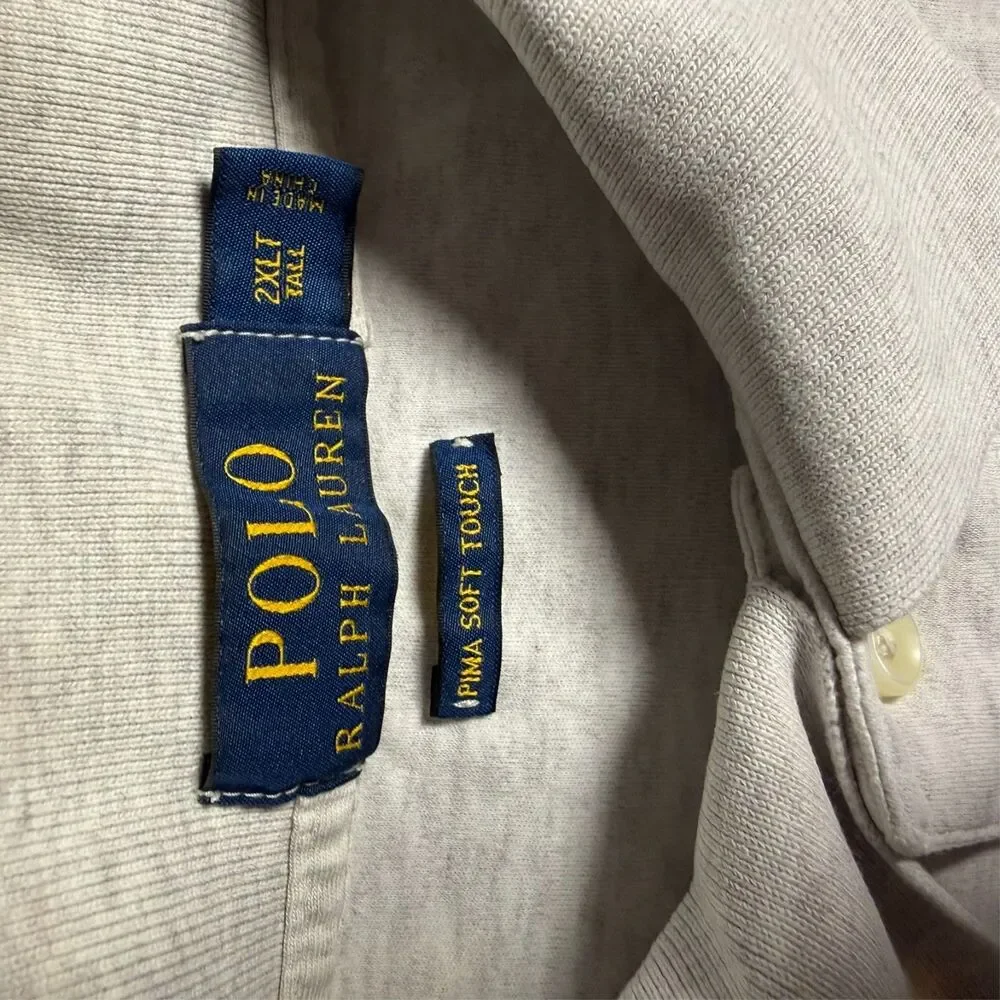 Polo Ralph Lauren Pima Soft Touch Men’s Light Gray 2XL